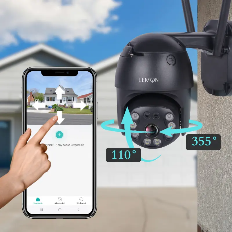 Kamera wifi IP do monitoringu Lemon QW25B czarna